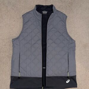 Asics Men's Gray Large Quilted Vest